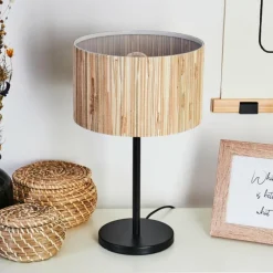 Luminaires Scandinaves-hofstein Lampe de table Fleuriot Noir, 1 lumière