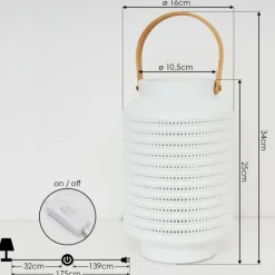 Luminaires Scandinaves-hofstein Lampe de table Forrnes Beige, Blanc, 1 lumière