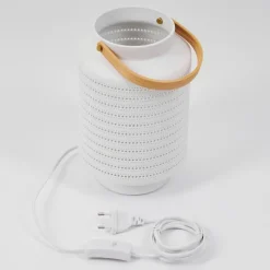 Luminaires Scandinaves-hofstein Lampe de table Forrnes Beige, Blanc, 1 lumière