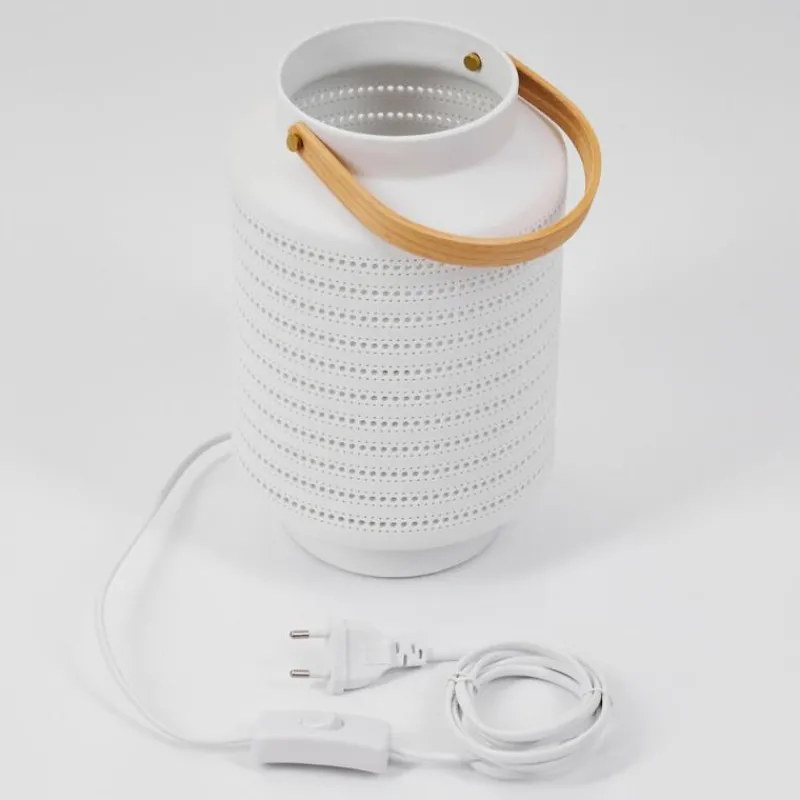 Luminaires Scandinaves-hofstein Lampe de table Forrnes Beige, Blanc, 1 lumière