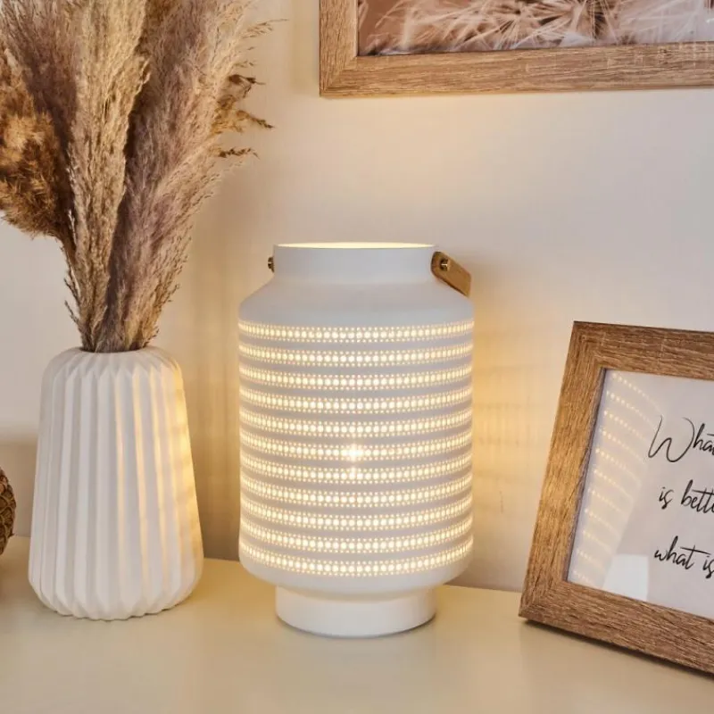 Luminaires Scandinaves-hofstein Lampe de table Forrnes Beige, Blanc, 1 lumière