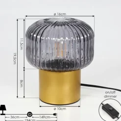 hofstein Lampe de table Gallo Or, Laiton, 1 lumière