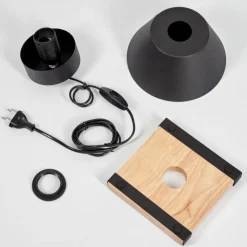 Lampes Vintages & Rétros-hofstein Lampe de table Gatangachi Noir, 1 lumière