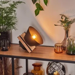 Lampes Vintages & Rétros-hofstein Lampe de table Gatangachi Noir, 1 lumière