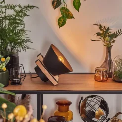 Lampes Vintages & Rétros-hofstein Lampe de table Gatangachi Noir, 1 lumière