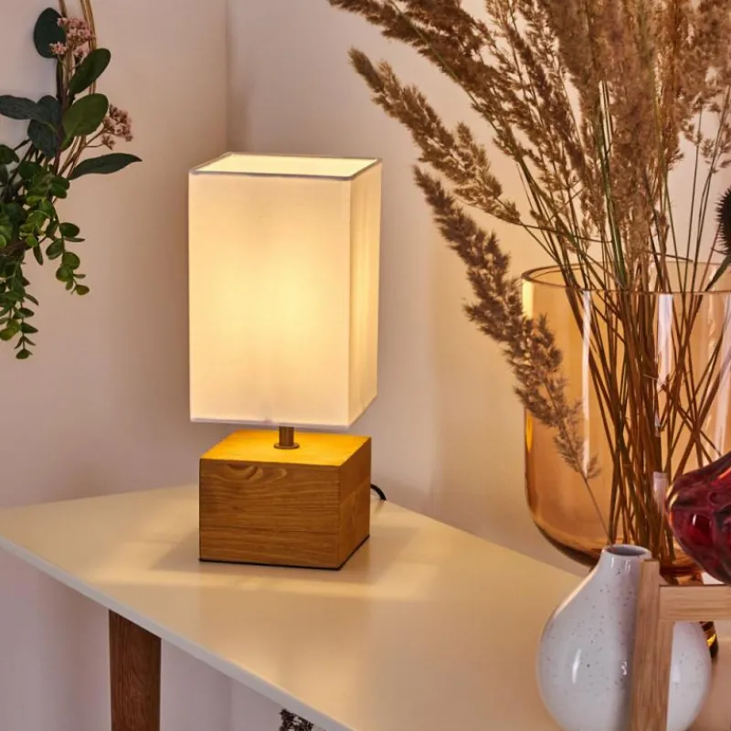 Lampes En Tissu-hofstein Lampe de table Geneva Bois clair, 1 lumière
