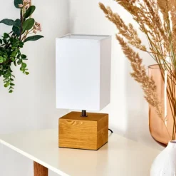 Lampes En Tissu-hofstein Lampe de table Geneva Bois clair, 1 lumière