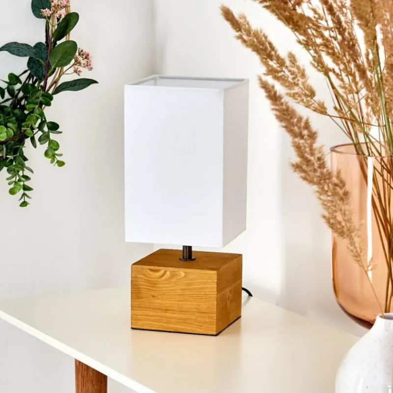 Lampes En Tissu-hofstein Lampe de table Geneva Bois clair, 1 lumière
