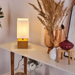 Lampes En Tissu-hofstein Lampe de table Geneva Bois clair, 1 lumière