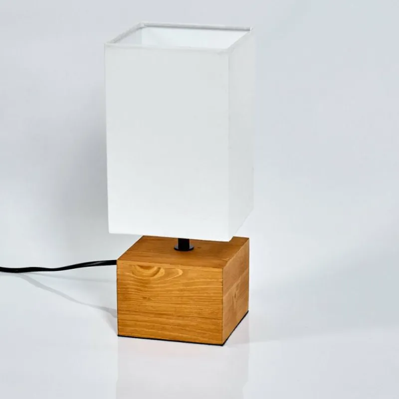 Lampes En Tissu-hofstein Lampe de table Geneva Bois clair, 1 lumière