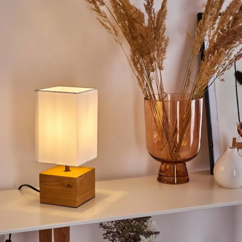 Lampes En Tissu-hofstein Lampe de table Geneva Bois clair, 1 lumière