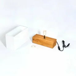 Lampes En Tissu-hofstein Lampe de table Geneva Bois clair, 1 lumière