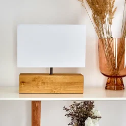 Lampes En Tissu-hofstein Lampe de table Geneva Bois clair, 1 lumière