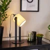 Lampes Industrielles-hofstein Lampe de table Gibralter Noir, 1 lumière