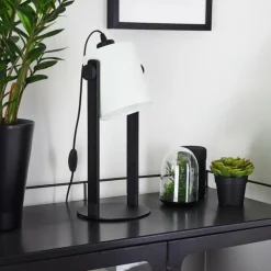 Lampes Industrielles-hofstein Lampe de table Gibralter Noir, 1 lumière