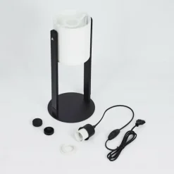 Lampes Industrielles-hofstein Lampe de table Gibralter Noir, 1 lumière