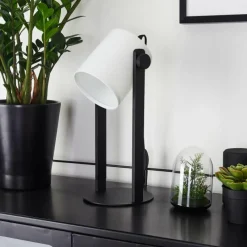 Lampes Industrielles-hofstein Lampe de table Gibralter Noir, 1 lumière