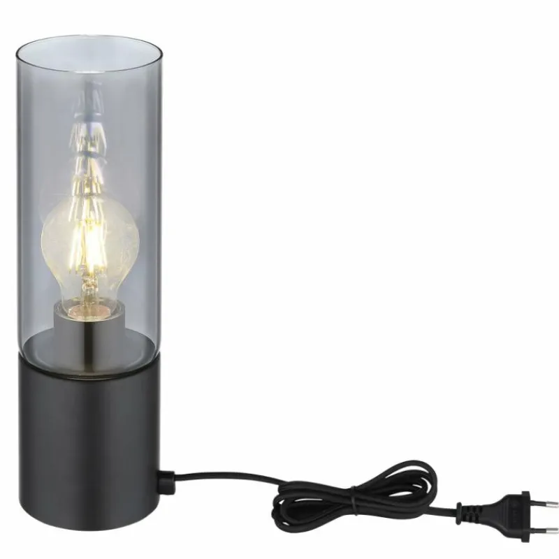 Suspension Verre Fumé-Luminaires Globo Lighting Lampe de table Globo ANNIKA Noir, 1 lumière