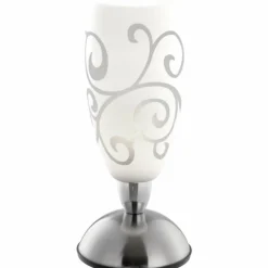 Luminaires Globo Lighting Lampe de table Globo AURIGA Chrome, Nickel mat, 1 lumière