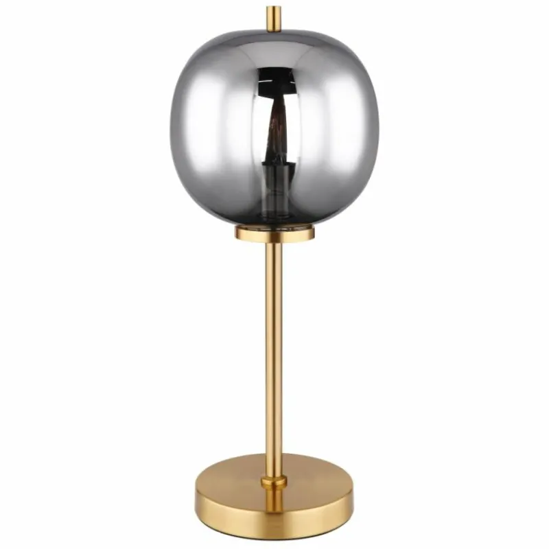 Suspension Verre Fumé-Luminaires Globo Lighting Lampe de table Globo BLACKY Laiton, 1 lumière