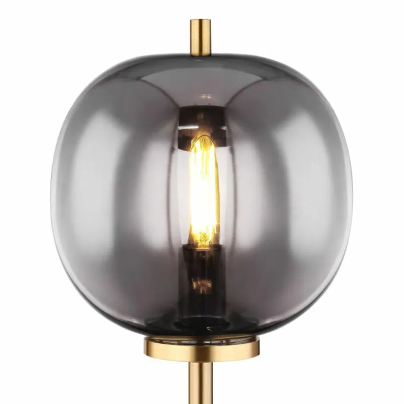 Suspension Verre Fumé-Luminaires Globo Lighting Lampe de table Globo BLACKY Laiton, 1 lumière