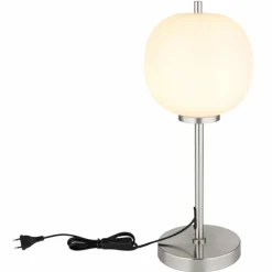 Luminaires Globo Lighting Lampe de table Globo BLACKY Nickel mat, 1 lumière