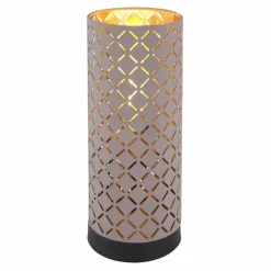 Lampes En Tissu-Luminaires Globo Lighting Lampe de table Globo CINDY Noir, 1 lumière