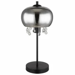 Suspension Verre Fumé-Luminaires Globo Lighting Lampe de table Globo CORRY Noir, 1 lumière