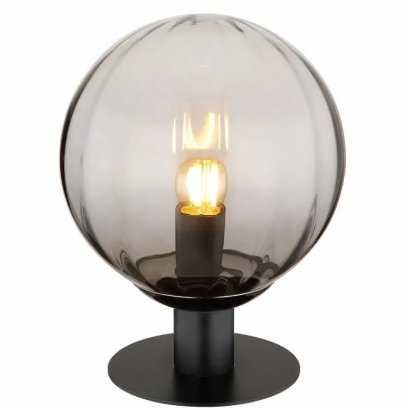 Suspension Verre Fumé-Luminaires Globo Lighting Lampe de table Globo DALLERTA Noir, 1 lumière