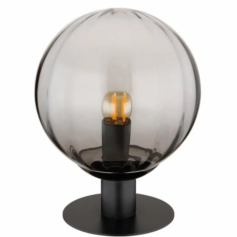 Suspension Verre Fumé-Luminaires Globo Lighting Lampe de table Globo DALLERTA Noir, 1 lumière