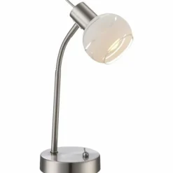 Luminaires Globo Lighting Lampe de table Globo ELLIOTT Nickel mat, 1 lumière