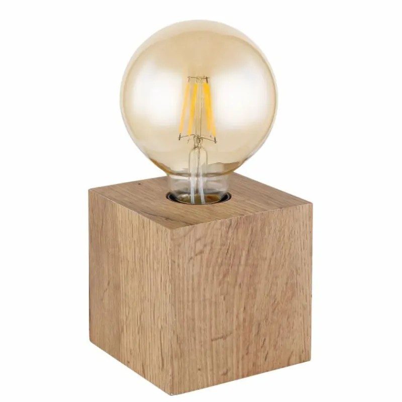 Lampes En Bois-Luminaires Globo Lighting Lampe de table Globo ERNA Bois clair, 1 lumière