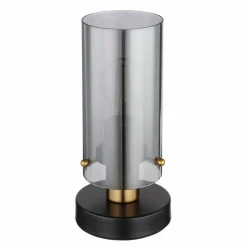 Suspension Verre Fumé-Luminaires Globo Lighting Lampe de table Globo FANNI Laiton, Noir, 1 lumière