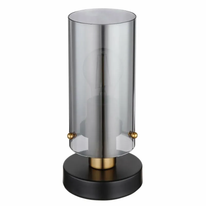 Suspension Verre Fumé-Luminaires Globo Lighting Lampe de table Globo FANNI Laiton, Noir, 1 lumière