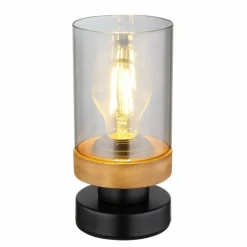 Suspension Verre Fumé-Luminaires Globo Lighting Lampe de table Globo FINCA Écru, Noir, 1 lumière