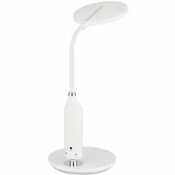 Luminaires Globo Lighting Lampe de table Globo FRUGGY LED Chrome, Blanc, 1 lumière* Éclairage Led