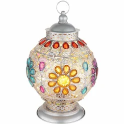 Luminaires Globo Lighting Lampe de table Globo GELASIUS Gris, Argenté, 1 lumière* Lampes À Poser