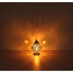 Luminaires Globo Lighting Lampe de table Globo GELASIUS Gris, Argenté, 1 lumière* Lampes À Poser