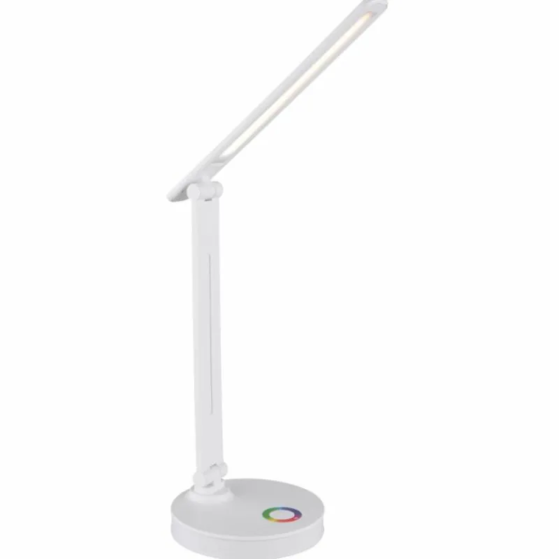 Luminaires Globo Lighting Lampe de table Globo GERALDO LED Blanc, 1 lumière, Changeur de couleurs* Lampes À Poser