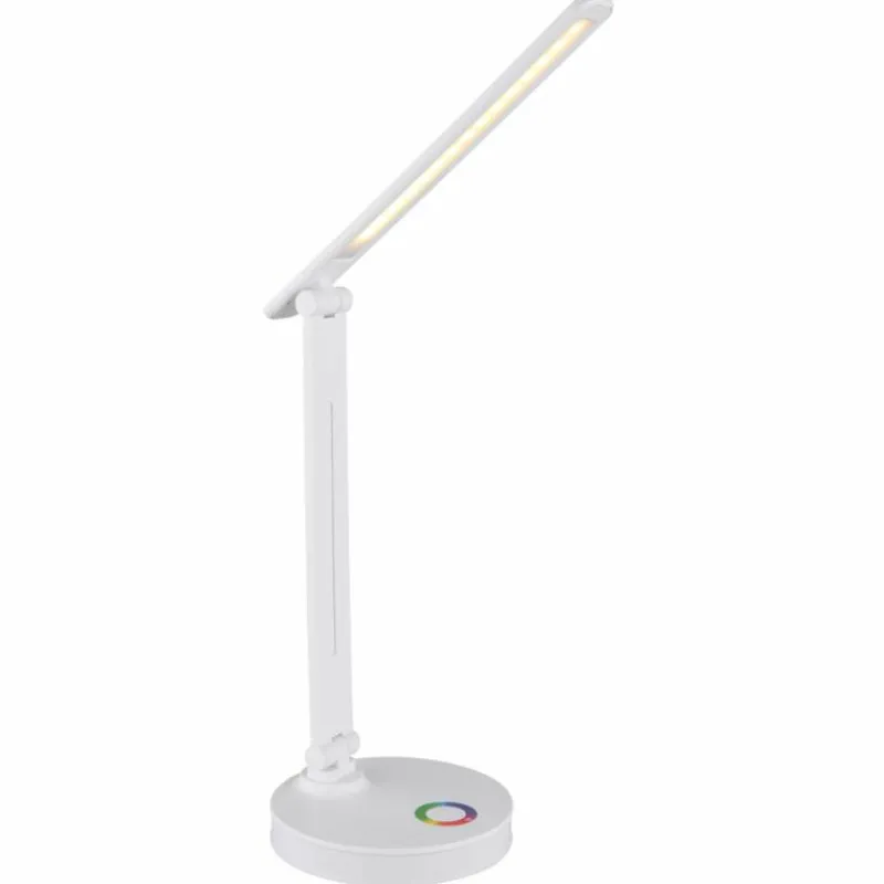 Luminaires Globo Lighting Lampe de table Globo GERALDO LED Blanc, 1 lumière, Changeur de couleurs* Lampes À Poser