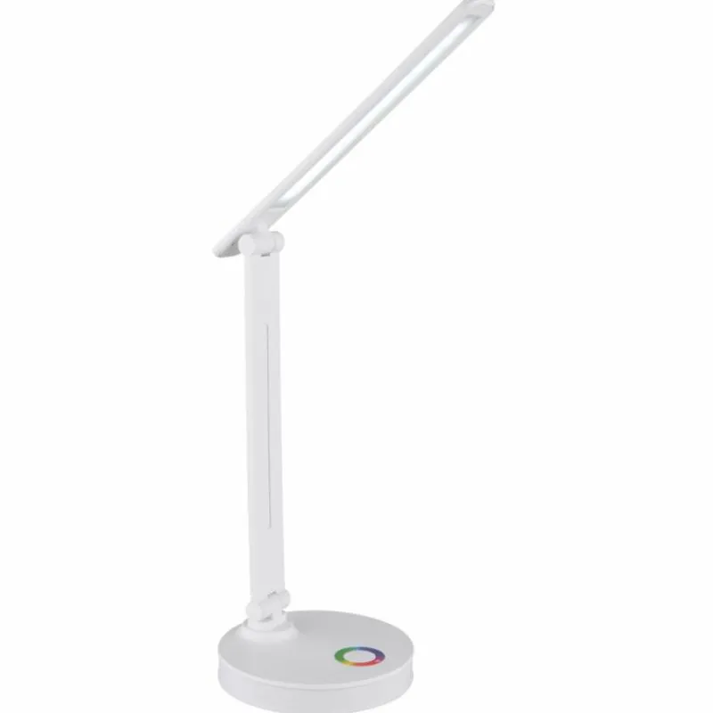 Luminaires Globo Lighting Lampe de table Globo GERALDO LED Blanc, 1 lumière, Changeur de couleurs* Lampes À Poser