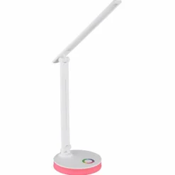 Luminaires Globo Lighting Lampe de table Globo GERALDO LED Blanc, 1 lumière, Changeur de couleurs* Lampes À Poser