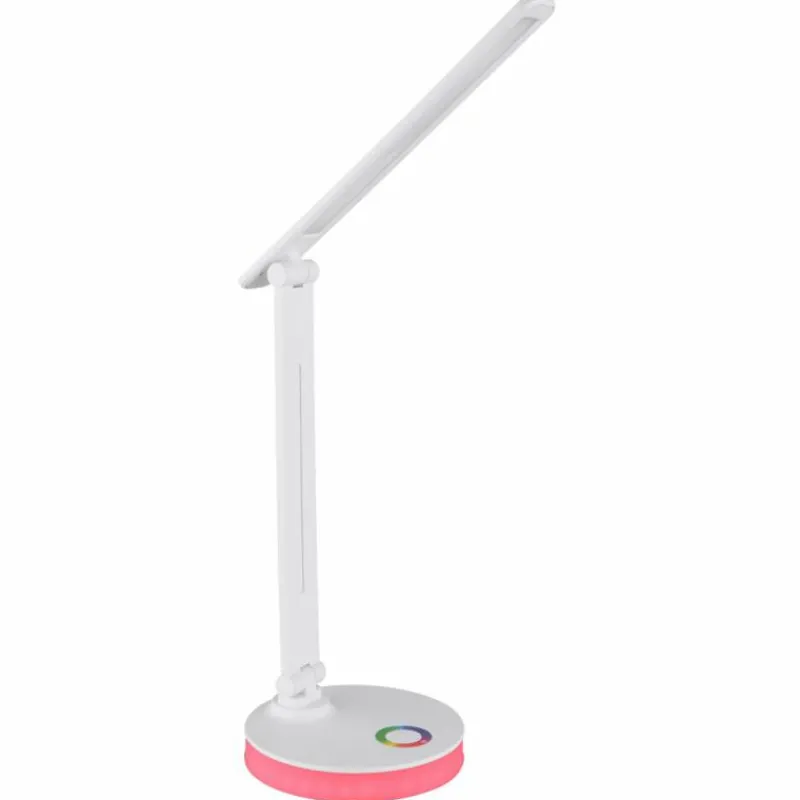 Luminaires Globo Lighting Lampe de table Globo GERALDO LED Blanc, 1 lumière, Changeur de couleurs* Lampes À Poser