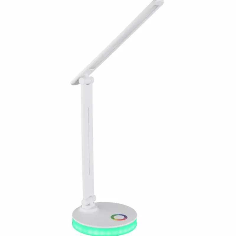 Luminaires Globo Lighting Lampe de table Globo GERALDO LED Blanc, 1 lumière, Changeur de couleurs* Lampes À Poser