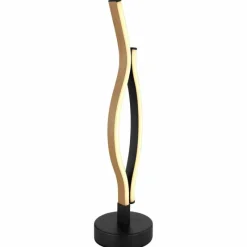 Lampes En Bois-Luminaires Globo Lighting Lampe de table Globo GERONIMO LED Couleur bois, Noir, 1 lumière