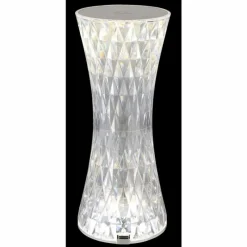 Luminaires Globo Lighting Lampe de table Globo GIXI LED Argenté, Transparent, 1 lumière, Changeur de couleurs* Lampes À Poser