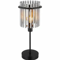 Suspension Verre Fumé-Luminaires Globo Lighting Lampe de table Globo GORLEY Noir, 1 lumière