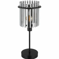 Suspension Verre Fumé-Luminaires Globo Lighting Lampe de table Globo GORLEY Noir, 1 lumière