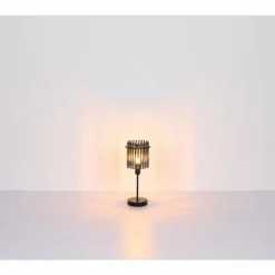 Suspension Verre Fumé-Luminaires Globo Lighting Lampe de table Globo GORLEY Noir, 1 lumière