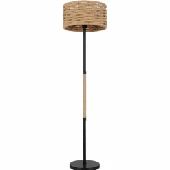 Style Boho-Chic-Luminaires Globo Lighting Lampe de table Globo HALIA Noir, 1 lumière
